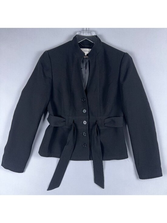 Calvin Klein Jackets & Blazers - Calvin Klein Blazer Jacket Womens Size 4 Black Belted Button-Front Office Wear